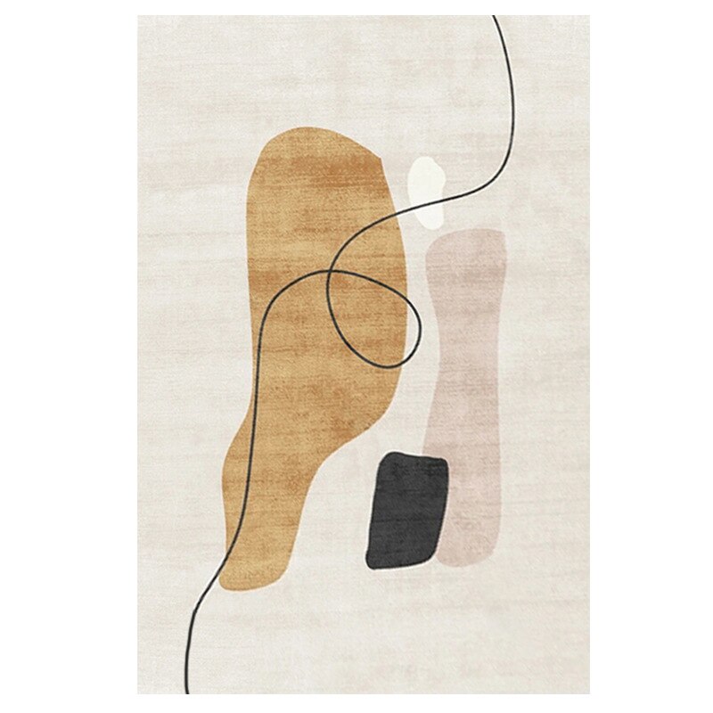 Modern Minimalist Rug Ins Wind Abstract Line Coffee Table Rug