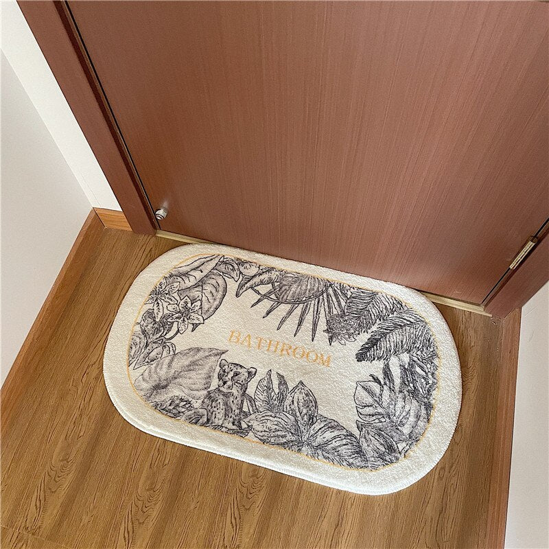 Non-Slip Bath INS Style Absorbent Entrance Balcony Porch Area Rug