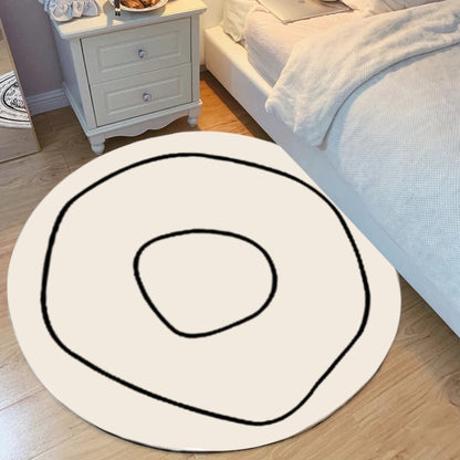 Nordic Living Room Round Rug Soft Decor Tatami White Area Rug