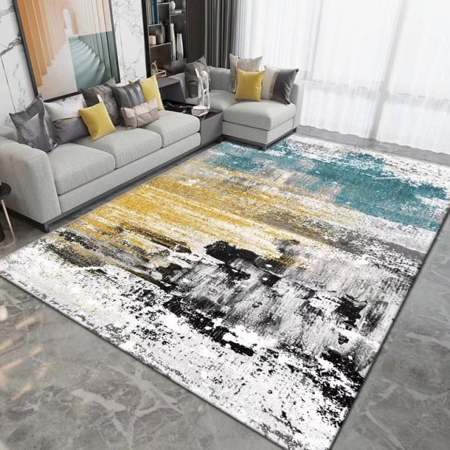 Geometric Printed Rug Modern Home Decoration Washable Lounge Rug