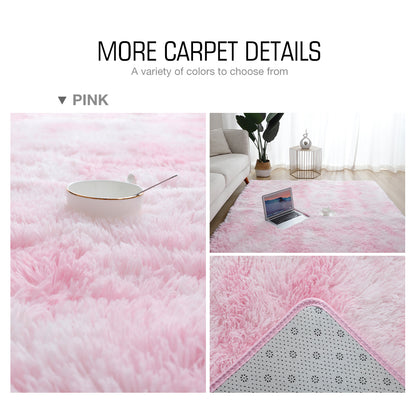 Thick Rug for Living Room Plush Children Bed Room Fluffy Floor Rug