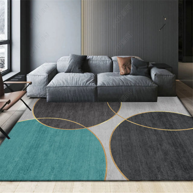 Geometric Printed Rug Modern Home Decoration Washable Lounge Rug