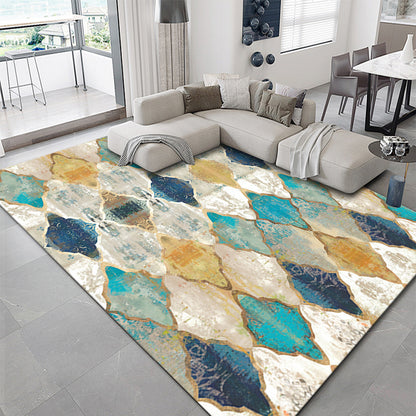 Nordic Gradient Large Size Living Room Rug Modern Geometric Rug