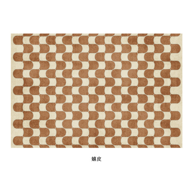 Modern French Retro Plaid Family Rug Large Area Decorative Rug