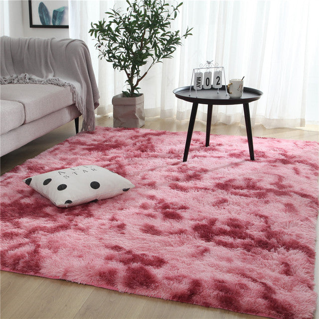 Plush Pink Rug Living Room Decoration Fluffy Thick Bedroom Rug