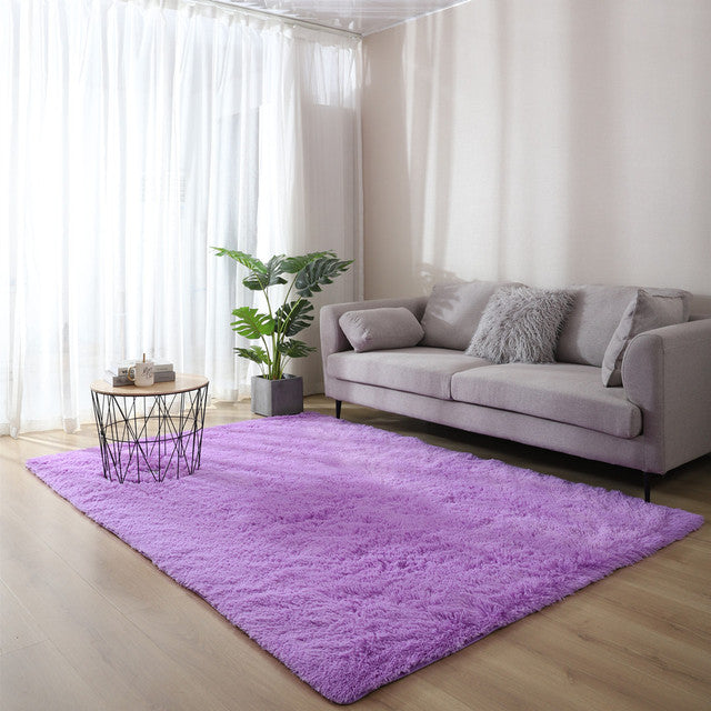 Plush Pink Rug Living Room Decoration Fluffy Thick Bedroom Rug