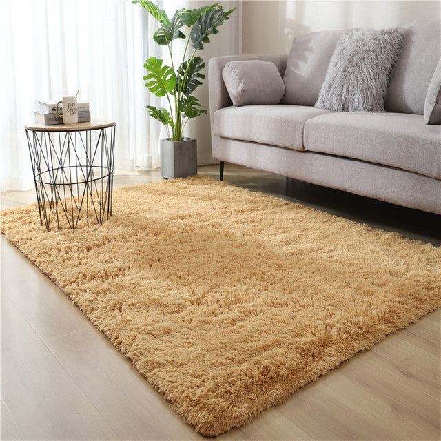 Plush Pink Rug Living Room Decoration Fluffy Thick Bedroom Rug